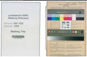 Entnazifizierung Fritz Blasberg , geb. 24.09.1891 (Landwirt)