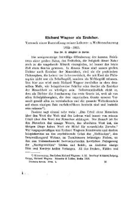 Richard Wagner : Versuch einer Darstellung seiner Lebens- und Weltanschauung 1813-1913
