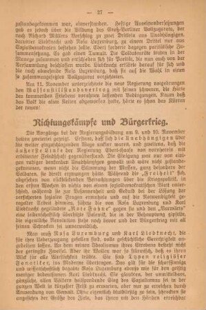 Richtungskämpfe und Bürgerkrieg