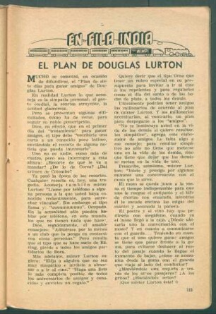 El plan de Douglas Lurton : En fila india