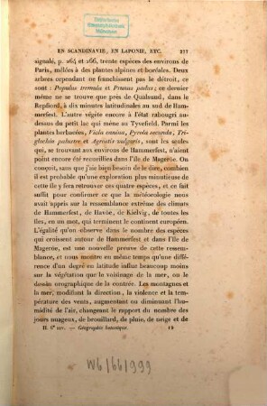 Géographie physique, géographie botanique, botanique et physiologie, 2