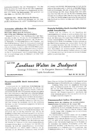 Finanzierungshilfe durch interessierte Länder