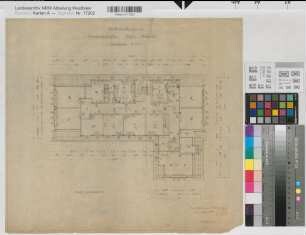 Neheim (Arnsberg) Waldarbeitsschule Mosfelde Baubestand Grundriß Dachgeschoß 1954 1 : 100 42 x 47 Pause Staatshochbauamt Arnsberg