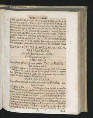 Caput VIII. De Baptismo Et Confirmatione.