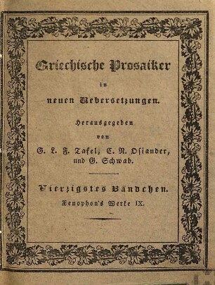 Xenophon's von Athen Werke, 9 : 3. Abth.. Von der Haushaltungskunst und Hiero oder Herrscherleben