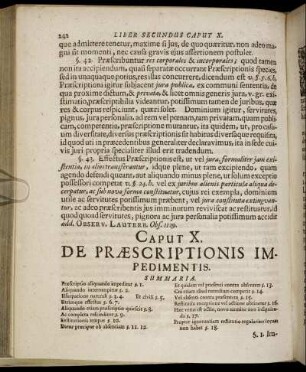Caput X. De Præscriptionis Impedimentis. - Caput XVIII. De Jure Necessitatis.