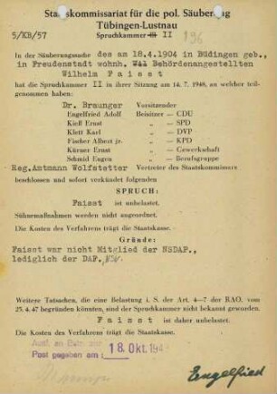 Faisst, Wilhelm