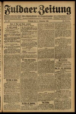 Ausgabe vom Mittwoch, den 29. November 1916.