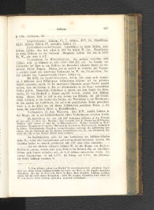 § 184, Lithium, Li.