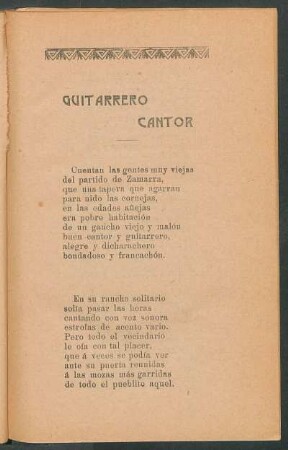 Guitarrero cantor