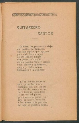 Guitarrero cantor