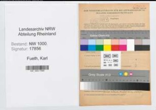 Entnazifizierung Karl Fueth, geb. 16.03.1913 (Postinspektor)