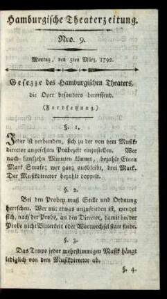 Nro. 9. Montag, den 5ten März, 1792