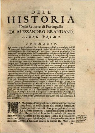 Historia Delle Guerre Di Portogallo : Succedute per l'occasione della separazione di quel Regno dalla Cornona Cattolica ..., 1