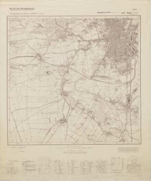 4537 Halle (Süd) a. d. Saale, Topographische Karte 1:25000 (4cm - Karte)