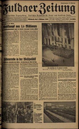 Ausgabe vom Mittwoch, den 01. Februar 1939.