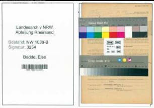 Entnazifizierung Else Badde , geb. 30.12.1919 ()