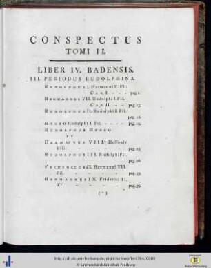 Conspectus Tomi II.