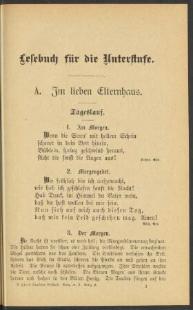 A. Im lieben Elternhaus