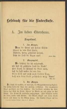 A. Im lieben Elternhaus