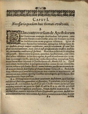 Exercitatio Theologica, De Coniugio Apostolorum