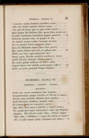 Meliboeus. Ecloga VII.