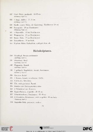 Holzskulpturen (Nr. 546-559)