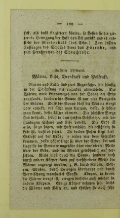 Zwölfter Abschnitt. Wärme, Licht, Bernkraft und Polkraft