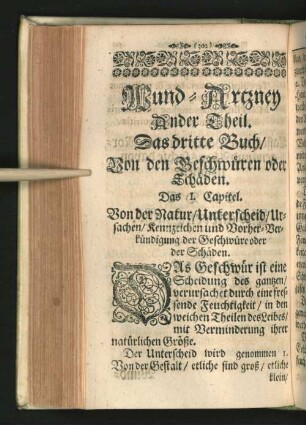 Das dritte Buch/ Von den Geschwüren ...