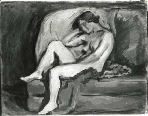 Liegender Akt : Gussmann, Otto: Liegender Akt. Öl/Leinwand; 40 x 50 cm. 1924. Dresden: Galerie Neue Meister 88/46