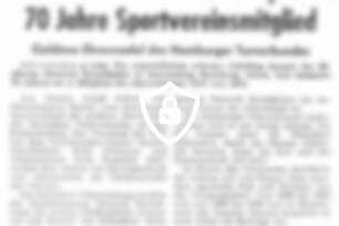 [Name maskiert] ist jetzt 70 Jahre Sportvereinsmitglied