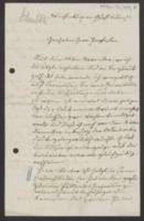 Brief von Friedrich Wilhelm Schultz an Unbekannt