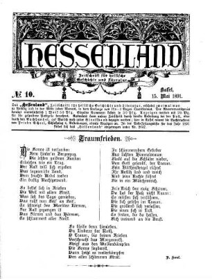No. 10, 15. Mai 1891