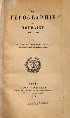 La typographie en Touraine 