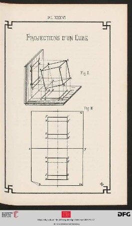 Pl. XXXVI Projections d’un Cube