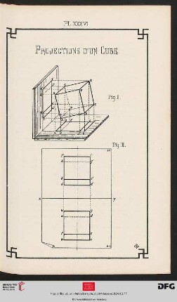 Pl. XXXVI Projections d’un Cube