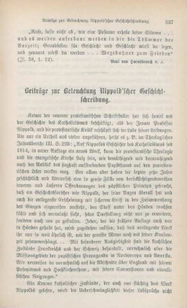 537-558 Beiträge zur Beleuchtung Nippold'scher Geschichtschreibung