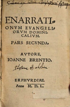 Enarrationvm Evangeliorvm Dominicalivm. Pars ..., Secvnda