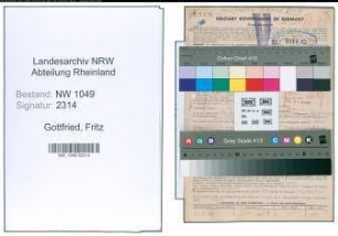 Entnazifizierung Fritz Gottfried , geb. 09.07.1903 (Kaufmann)