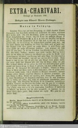 Extra-Charivari. Beilage zu Nummer 106