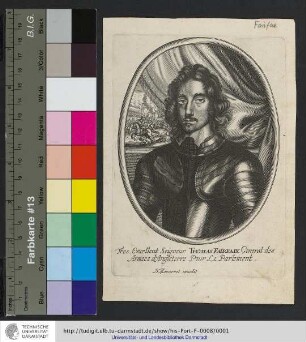 Tres Excellent Seigneur Thomas Fairfaix General des Armees d'Angleterre Pour Le Parlement / B Moncornet excudit