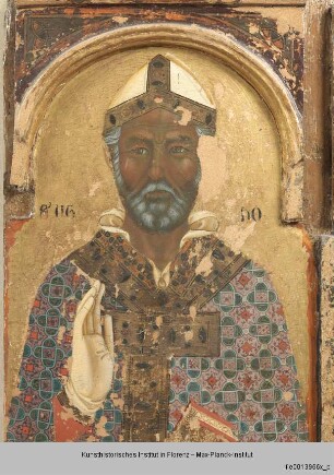 Altar : Rechter Flügel mit dem Heiligen Hugo von Volterra und dem Propheten Daniel