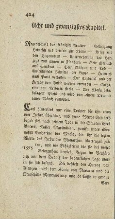 Acht und zwanzigstes Kapitel. Regentschaft der Königin Mutter ...