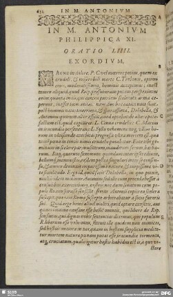 In M. Antonium Philippica XI. Oratio LIIII.