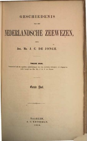Geschiedenis van het Nederlandsche zeewezen. 1