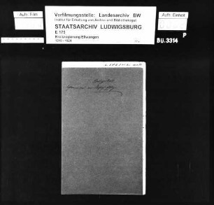 Schuldenwesen der Stiftungspflege bzw. Kirchengemeinde Heiligenbronn, Gde. Spielberg
