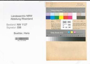 Entnazifizierung Hans Buehler , geb. 06.02.1907 (Ingenieur)