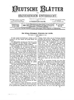 Der König-Philosoph Friedrich der Große : (Schluß)