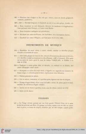 Ivoires (Nr. 423 - 453)