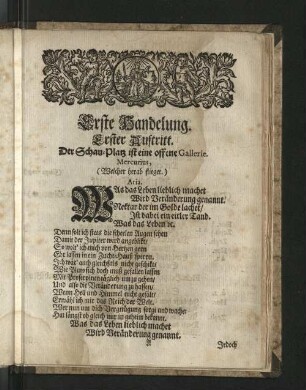 Erste Handelung.